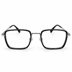 Classic Silver Full Rim Square Eyeglasses (5)