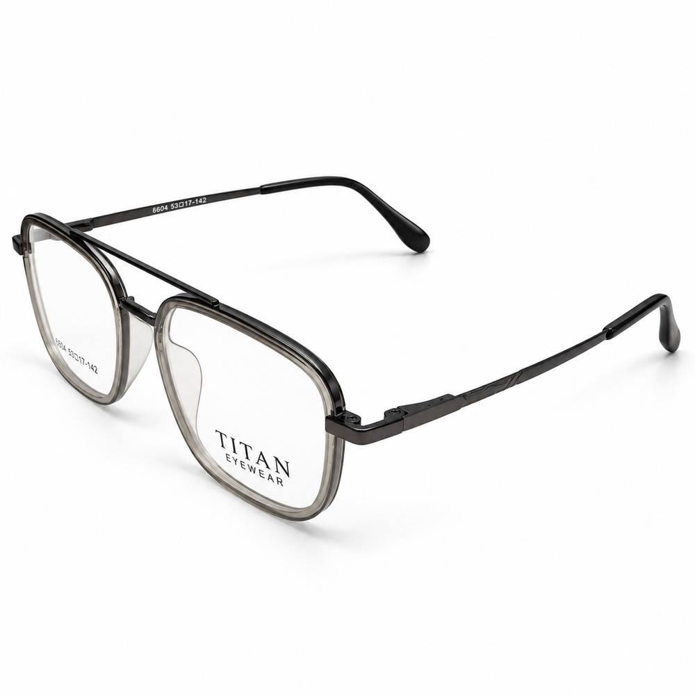 Classic Soft Square Full Rim Soft Square Transparent Grey Eyeglasses (1)