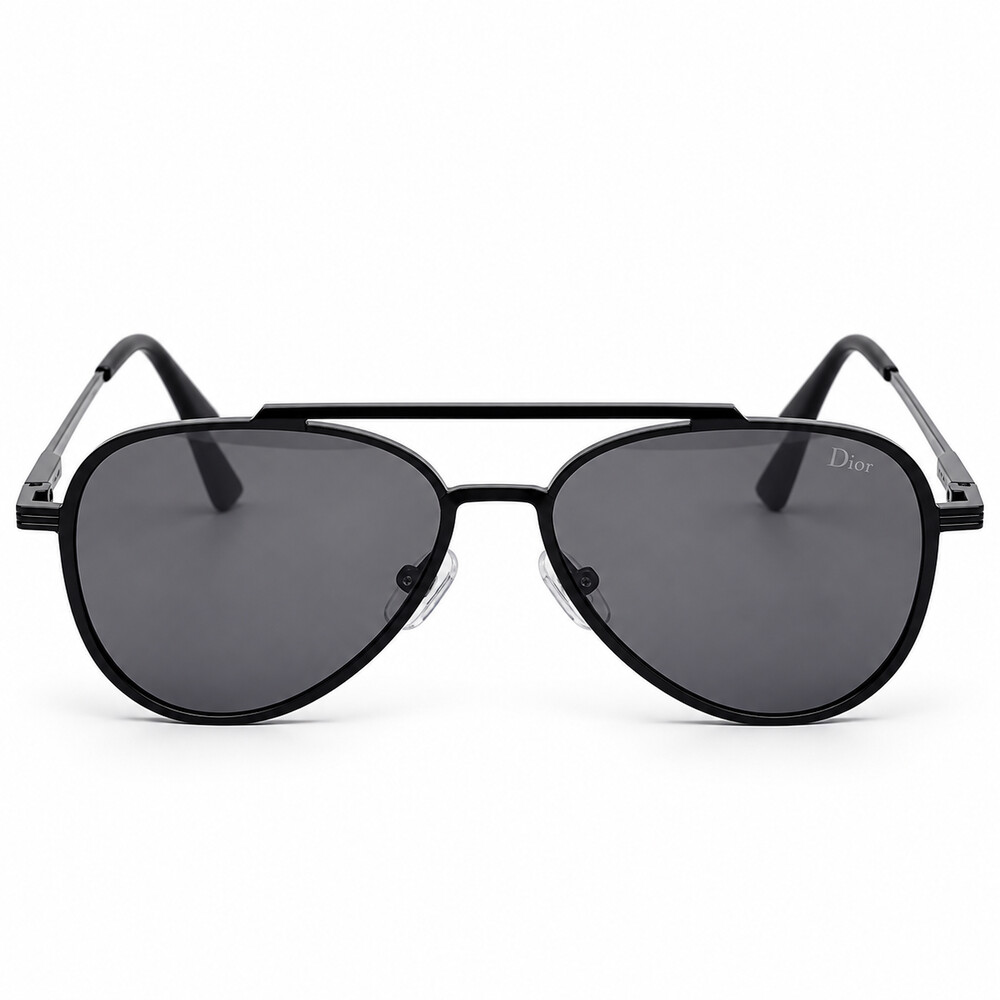 Double Bridge Dior Aviator Black Sunglasses (1)