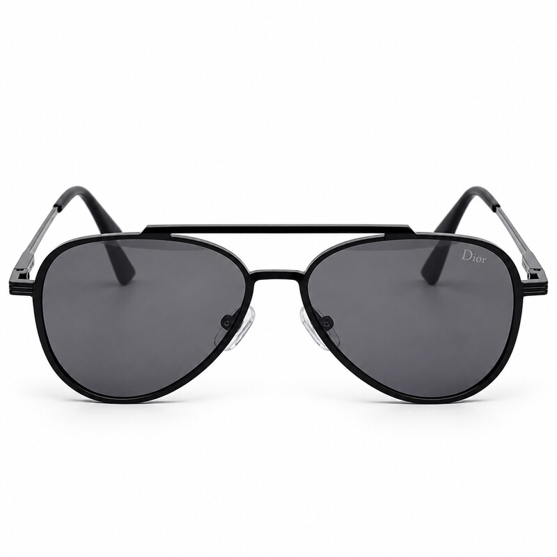 Double Bridge Dior Aviator Black Sunglasses (1)