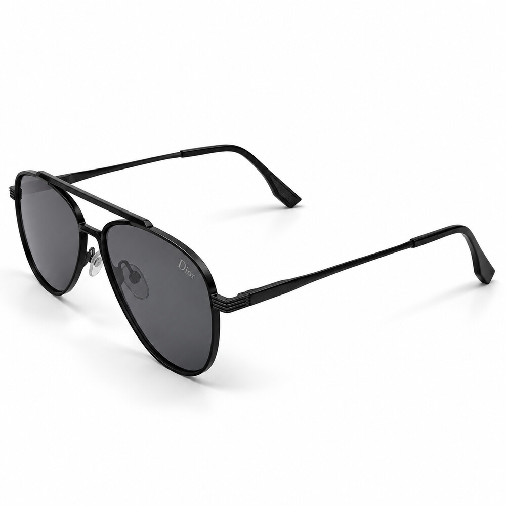 Double Bridge Dior Aviator Black Sunglasses (2)