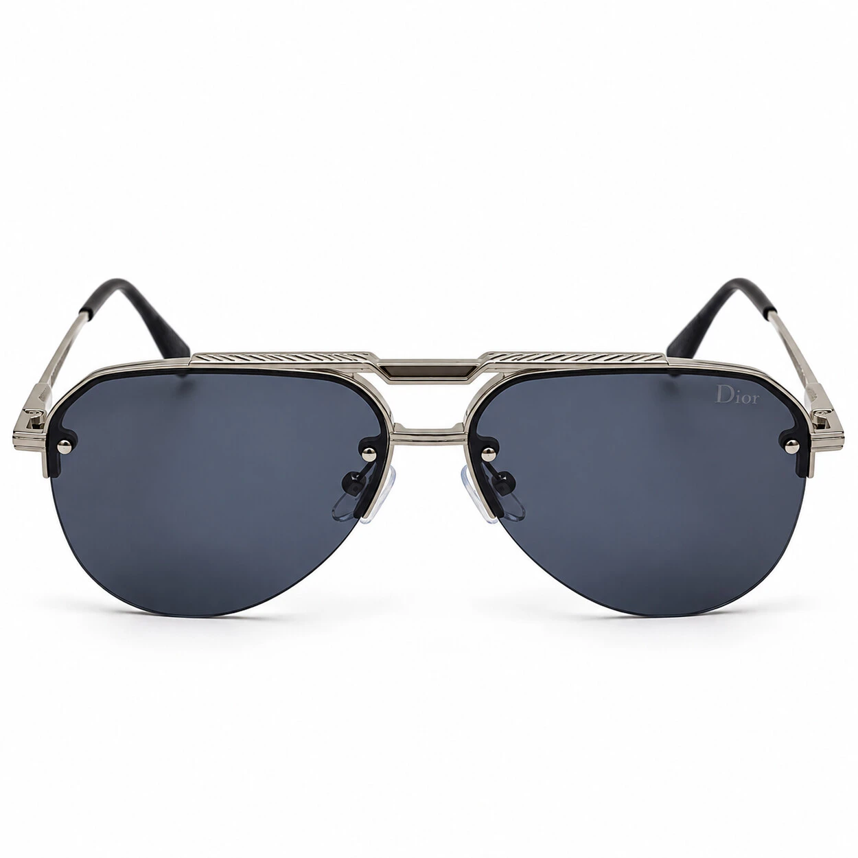 Double Bridge Dior Aviator Geometric Silver Sunglasses (1) Double Bridge Dior Aviator Geometric Silver Sunglasses (1)