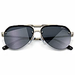 Double Bridge Dior Aviator Geometric Silver Sunglasses (5)