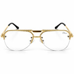 Double Bridge Dior Geometric Golden Eyeglasses (1)