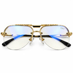 Double Bridge Dior Geometric Golden Eyeglasses (5)