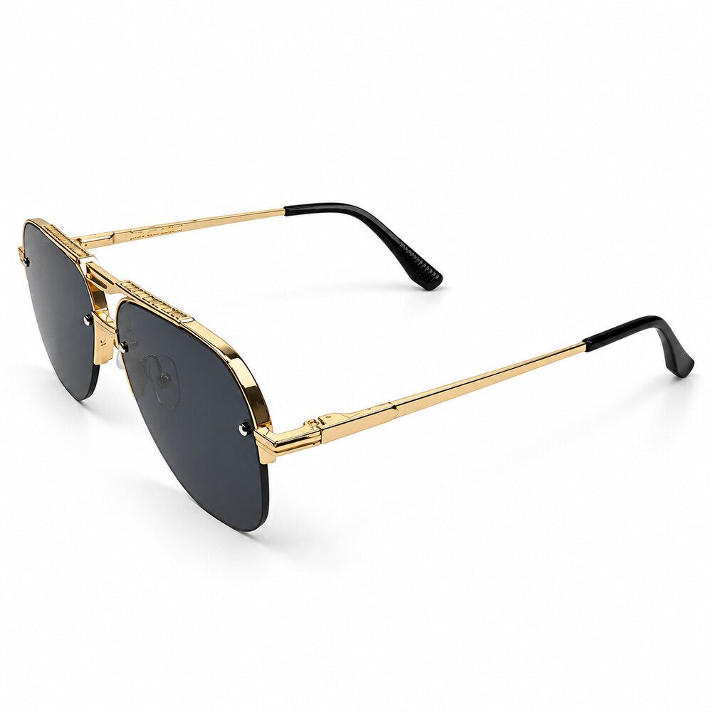 Double Bridge Dior Geometric Golden Sunglasses (1)