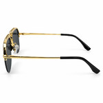 Double Bridge Dior Geometric Golden Sunglasses (2)