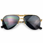 Double Bridge Dior Geometric Golden Sunglasses (4)